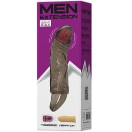 BAILE - PENIS EXTENDER SHEATH WITH VIBRATION AND STRAP FOR TESTICLES 13.5 CM 2
